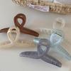 Pinza de Tiburón Grande de Color Gelatina Estilo Coreano Clip Transparente de Resina Cruzada Estilo Popular Accesorios para el Cabello de Moda