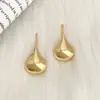 Pendientes Brillantes con Forma de Gota Estilo Europeo y Americano Transfronterizos, Pendientes Sencillos de Nicho, Accesorios para Orejas Minimalistas de Moda de Gama Alta, Metal de Moda al por Mayor