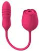 Vibrador de Huevo Vibratorio con Forma de Rosa para Lamer la Lengua de Venta Caliente Transfronteriza, Juguete Sexual de Doble Cabeza, Palo de Masturbación, Productos para Adultos al por Mayor