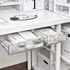 Caja de almacenamiento invisible tipo cajón debajo del escritorio, organizador de escritorio oculto, estante de almacenamiento, gadget oculto para organizar artículos varios en el puesto de trabajo