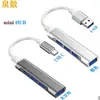 Pequeno divisor USB multi-interface USB de 4 portas pequeno de 7 portas hub hub tipo C estação de acoplamento um para sete