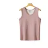 Chaleco cálido para mujer, forrado de polar y engrosado, capa interior de lana alemana de invierno, top tipo camisola, chaleco de algodón a prueba de frío