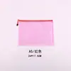 Bolsa de Malla de Color Bolsa Transparente de PVC Impermeable para Estudiantes Bolsa para Lápices Almacenamiento de Archivos de Oficina Bolsa con Cremallera Al por Mayor