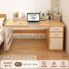 Escritorio retráctil estilo crema para computadora de escritorio con cajones mesa de estudio para estudiantes mesa de escritura escritorio de dormitorio oficina uso doméstico