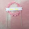 Tarjeta Decoración Pastel Anillo de Paja de Ratán Mori Colorido Bandera Feliz Cumpleaños Enchufe para Pastel Suministros de Boda