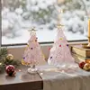 Árvore de Natal de Vidro Zibo Produtos de Vidro Artesanato Enfeites Decorações de Casa Presentes de Natal para Mesa