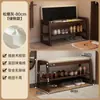 Banqueta para Cambiar Zapatos para Entrada de Casa, Gabinete de Zapatos de Madera Maciza de Lujo Ligero con Asiento, Almacenamiento Integrado para Pasillos Estrechos