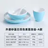 Conjunto de louça de melamina A5 para restaurante, mesa de hot pot comercial, conjunto de quatro peças, hotel, hotel, pratos e xícara de imitação de porcelana espessa em duas cores