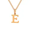 Nuevo Collar de Acero Inoxidable de 26 Letras de Amazon, Cadena para Clavícula Moderna y Versátil, Collar para Pareja con Apellido en Stock