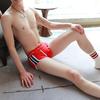 Novas cuecas masculinas distintas, boxers de algodão, tamanho grande, cuecas respiráveis, estilo coreano moderno, shorts boxer sexy