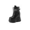Botas de Tacón Ultra Alto con Hebilla Metálica de Nuevo Estilo y Suela Gruesa con Aumento Interno de Altura de 16 cm, Diseño Hueco Transpirable, Adelgazantes y que Aumentan la Altura, Botas Versátiles para Mujer