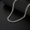 Collar de cadena cubana de hip-hop de personalidad europea y americana transfronterizo para hombre, para enviar a familiares y amigos, tarjeta de bendición, caja de regalo, joyería exquisita