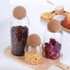 Frasco de Corcho para Bolas Frasco de Exhibición para Té de Flores y Frutas Granos de Café Frasco de Vidrio Borosilicato Frasco Transparente Sellado Estilo Japonés