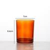Vaso para velas de colores mate esmerilado con tapa, recipiente para velas, estilo Ins, transparente, para aromaterapia, sin humo