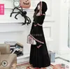 Fantasia de Halloween para Adultos Rainha Bruxa Vampiro Fantasia Cosplay Bruxa Saia Longa Vestido de Palácio