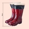 Botas de lluvia para hombre y mujer de media caña con suela gruesa resistente al desgaste, impermeables, antideslizantes, para construcción, sobrecalzado, zapatos de goma