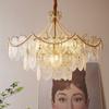 Lustre Estilo Francês Luminária de Sala de Estar Lustre de Luxo Leve Novo Estilo Lâmpada de Cristal Famosa na Internet para Quarto Principal Lâmpadas Estilo Retrô Creme Estilo Americano