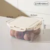 Caja sellada para conservación de alimentos transfronteriza, plástico de grado alimenticio, caja de almacenamiento transparente engrosada, caja de almacenamiento sellada para clasificación de alimentos