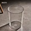 Papelera de Lujo Ligero Estilo Ins Alto Valor Hogar Sentido Avanzado Tipo Abierto Papelera Sala de Estar Transparente Minimalista Cesta para Papel Usado