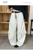 Calça Cargo T-PLATFORM com Bolso Inclinado Versátil Modelagem Relaxada Outono 2026 Calças Casuais para Mulheres 26003