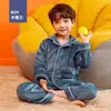 Pijama de isla de forro polar para niños, conjuntos de franela de otoño e invierno para niños, forro polar de coral engrosado para niños mayores, oferta especial de liquidación