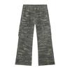 MTLCLOTHES Ropa para Hombre Otoño Nuevo Calle Alta Bolsillo Grande Viejo Ropa de Trabajo Camuflaje Ajuste Delgado Jeans Casual