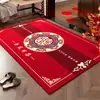 Capacho Vermelho para Porta de Entrada Novo Estilo Capacho para Entrada de Corredor Uso Doméstico Capacho para Porta Principal Resistente à Sujeira Tapete Festivo para Corredor