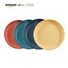 [Venta caliente transfronteriza] plato de paja de trigo 23cm plato grande plato de restaurante plato para bocadillos plato para frutas y bocadillos