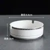Cinzeiro de Cerâmica Estilo Chinês com Acabamento Dourado Criativo Cinzeiro de Porcelana Cinzeiro de Mesa para Hotel de Luxo Personalizável LO