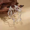 Brincos Geométricos Irregulares Torcidos Estilo Europeu e Americano com Pérolas Artificiais, Estilo Minimalista, Únicos e de Nicho, Brincos de Luxo