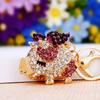 Chaveiro de Porquinho Carro Cravejado de Diamantes para Mulheres Pingente Criativo de Bolsa Argola de Chaveiro de Metal Pingente do Zodíaco Presente Venda por Atacado