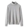 Suéter de Punto Grueso de Cachemira para Mujer, Cuello Alto, Color Sólido Simple, Prenda Base Holgada Casual, Nuevo para Otoño/Invierno