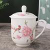 Tangshan Bone China Cup Tea Cup Conference Cup Cover Cup Logotipo imprimível Padrão Criativo Estilo Tinta Marca do Conjunto de Presentes
