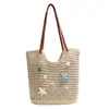 Bolso tejido a mano de gran capacidad para mujer, nuevo modelo 2026, bolso calado, bolso de hombro para vacaciones en la playa, bolso tote para el día a día