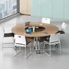 Mesa de conferencias plegable Saint-Lee, simple y moderna, modular y móvil, adecuada para capacitación, mesas y sillas largas, instituciones educativas y entornos de aprendizaje