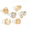 Estilo Ins Diseño de Nicho Anillo Abierto de Acero de Titanio Moda para Mujer Versátil Simple Anillo de Acero Inoxidable que No se Desvanece Pulsera