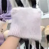 Invierno 2025 Japonés y Coreano Original Nuevo Sombrero de Protección para las Orejas Tejido de Pelo de Conejo para Mujer Sombrero de Orejas de Gato Color Sólido Sombrero de Lana Cálido