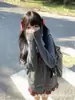 Suéter Jk Cardigan Tejido Otoño e Invierno Estilo Universitario Uniforme Escolar Femenino Traje de Falda a Cuadros Uniforme Jk