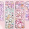 Adesivos Squishy Fofos e Macios Espessos para Alívio de Estresse Infantil, Urso de Desenho Animado, Morango, Coelho Pequeno, Adesivos de Animal Panda