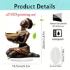 Novo Ornamento Acrílico Plano 2D Transfronteiriço Mulher Africana Armazenamento e Bênção Decorações de Mesa para Sala de Estar Doméstica