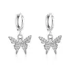 Brincos de Nova Chegada Estilo Coreano Elegantes Brincos de Borboleta Pequena com Diamante Fivela de Orelha Femininos Super Fada Estilo Mori Simples Brincos de Celebridade da Internet