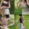 Verão Internet Tendência Sem Costura Longo Látex Camisola Colete Estilo Coreano Sem Alças Top com Bojo Roupa Íntima Feminina