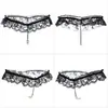 Tanga de Encaje Sexy para Mujer, Calzones de Perlas, Lencería Erótica de Masaje, Calzones con Abertura en la Entrepierna T1