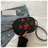 2026 Fresca Dulce Moderna Elegante Nueva Moda Linda Estampado de Cerezas Un Hombro de Mano Cruzada Pequeña Cuadrada Bolso