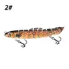 Isca Artificial Luya Multi-Seções Peixe 12cm 19g Barata Artificial de Múltiplas Seções Impressão 3D Isca Falsa de Nove Seções Atacado