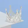 Coroa de Pérolas Tiara Princesa Decoração de Bolo de Aniversário Infantil Enfeites Flores Gipsofila Rainha Pequenos Acessórios de Coroa