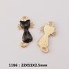 Joyería de Aleación DIY Accesorios de Metal Gato Lindo Mascota Aretes Pulsera Collar Colgante Ropa Equipaje Colgante Hecho a Mano