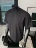 Camiseta Masculina de Seda de Gelo Secagem Rápida Estilo Americano, Design de Verão com Painéis de Malha, Gola Pequena, Manga Curta, Toque de Alta Qualidade
