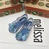 Nuevos Zapatos de Gel Melissa 2025 Sandalias Infantiles Sandalias Boca de Pez con Lazo Zapatos de Playa para Niñas Zapatos Fragantes