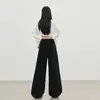 Jeans de Pierna Ancha de Terciopelo Marrón Retro Maillard Naranja Infantil para Mujer, Holgados, Adelgazantes y que Cubren la Figura, Pantalones Rectos Versátiles